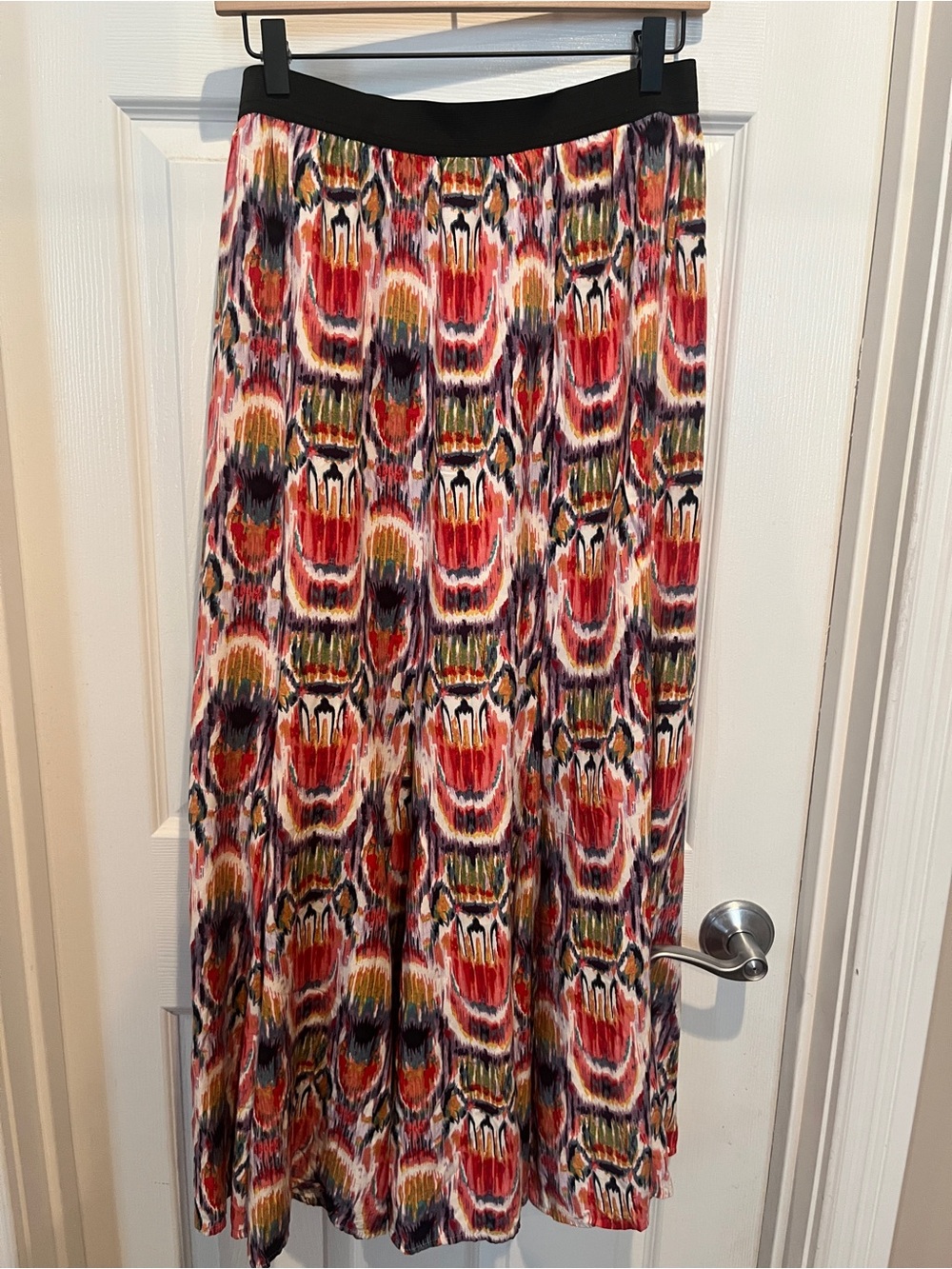 BB Dakota Multicolor Maxi Skirt with Black Waistband